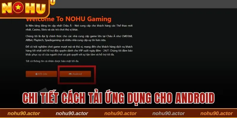 Chi tiết cách tải ứng dụng nhà cái cho Android
