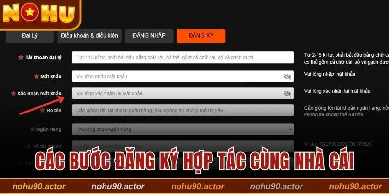 Hướng dẫn các bước đăng ký hợp tác cùng nhà cái