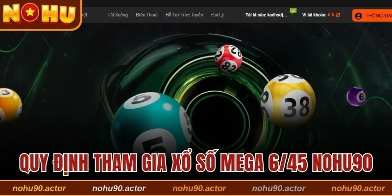 Quy định và điều kiện tham gia xổ số Mega 6/45 Nohu90