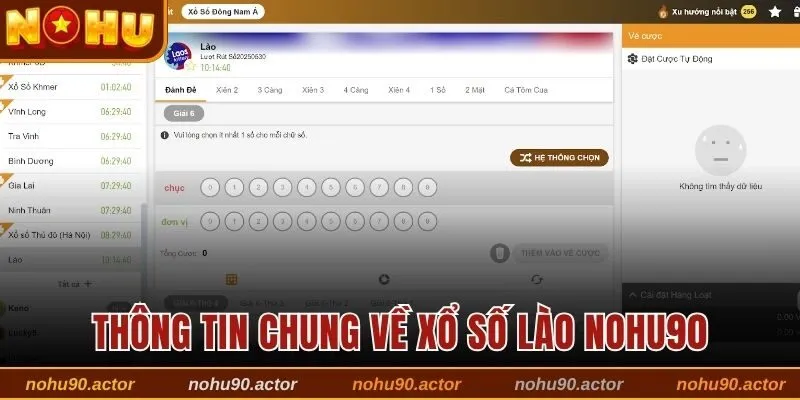 Thông tin chung về xổ số lào Nohu90 